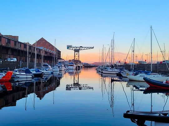 James Watt Dock Marina at sunset